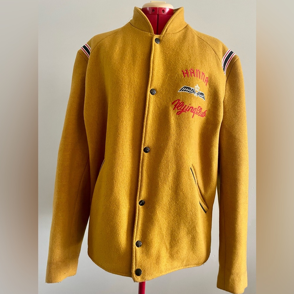 Vintage wool Varsity jacket - Hanna Flying Club - Size Large